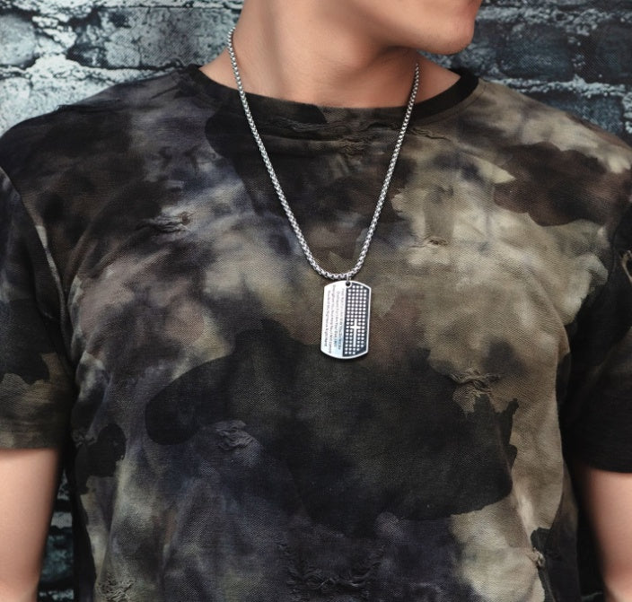 Dog Tag Bible Verse Necklace & Pendant