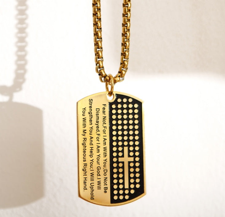 Dog Tag Bible Verse Necklace & Pendant