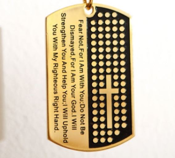 Dog Tag Bible Verse Necklace & Pendant