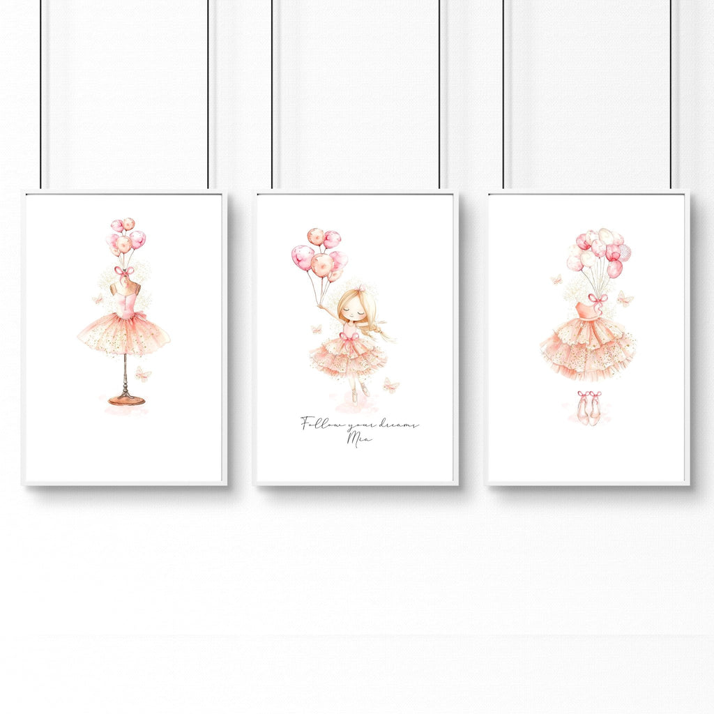 Ballerina Artwork | Set of 3 wall art prints