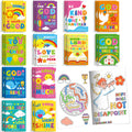 BenLouis 24 Pcs Bible Verses Mini Coloring Books for Kids | Christian Party Favors & Sunday School