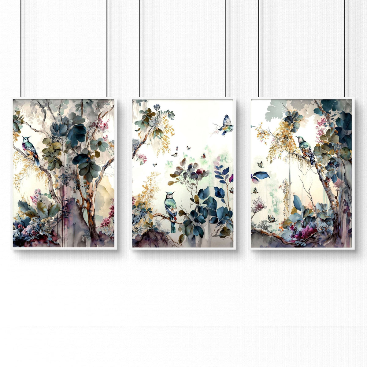 Framed Wall Art for Living Room – Set of 3 Prints