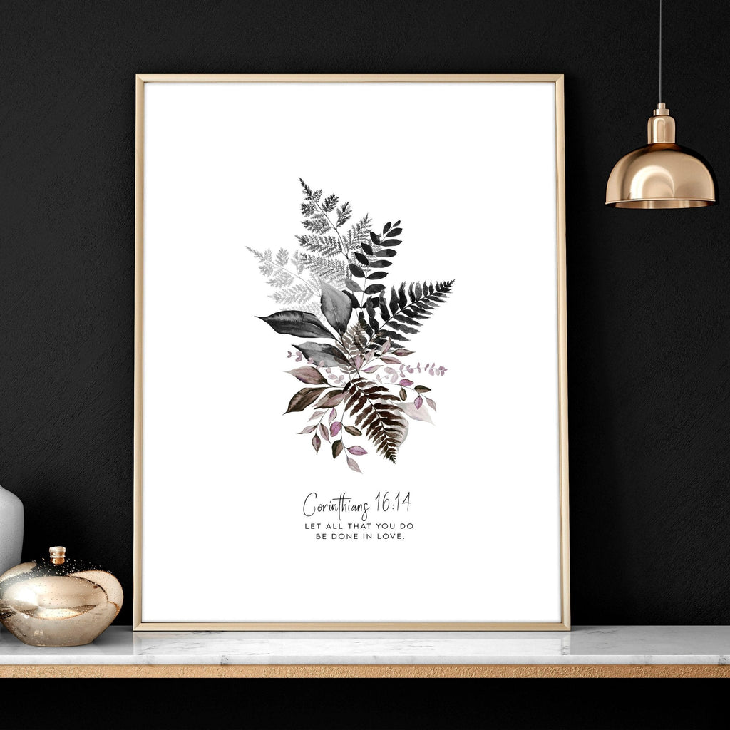 3 Piece Christian Wall Art – Set of 3 Framed Prints