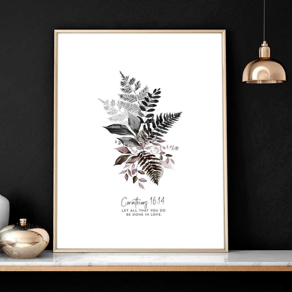 3 Piece Christian Wall Art – Set of 3 Framed Prints
