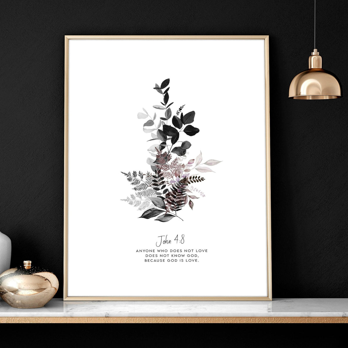 3 Piece Christian Wall Art – Set of 3 Framed Prints