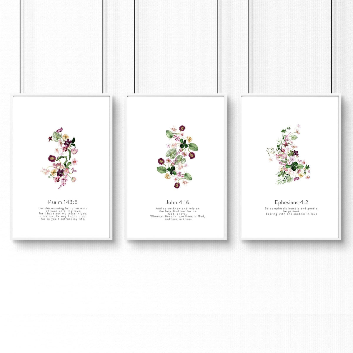 Large art for living room | set of 3 Christian wall art prints