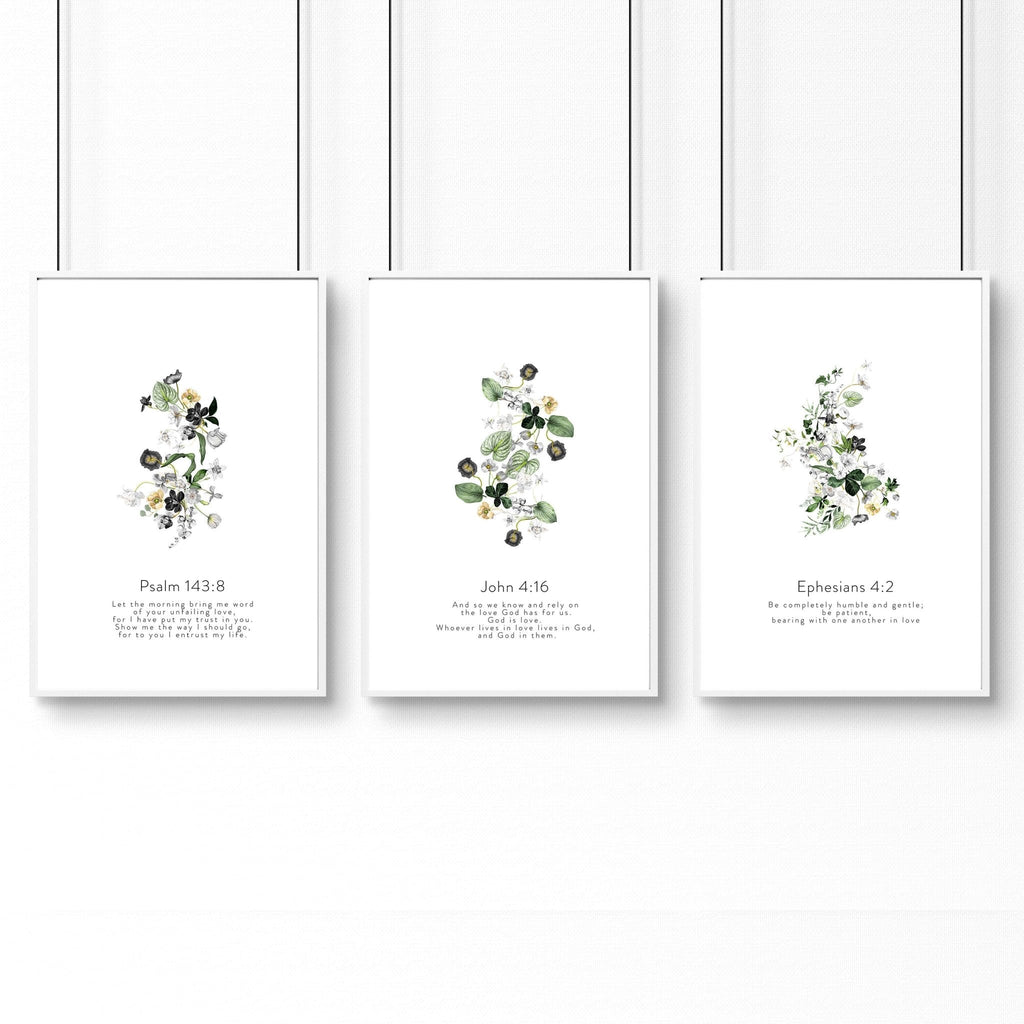 Christian Prints – Set of 3 Living Room Wall Art