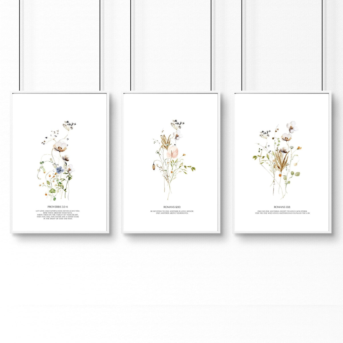 Prints for Hallway – Set of 3 Christian Wall Art