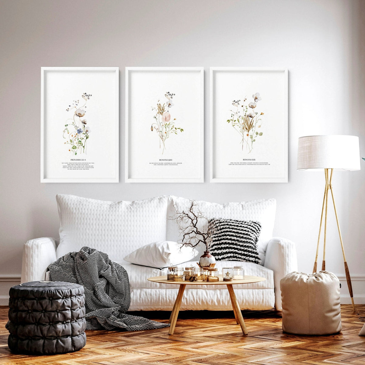 Prints for Hallway – Set of 3 Christian Wall Art