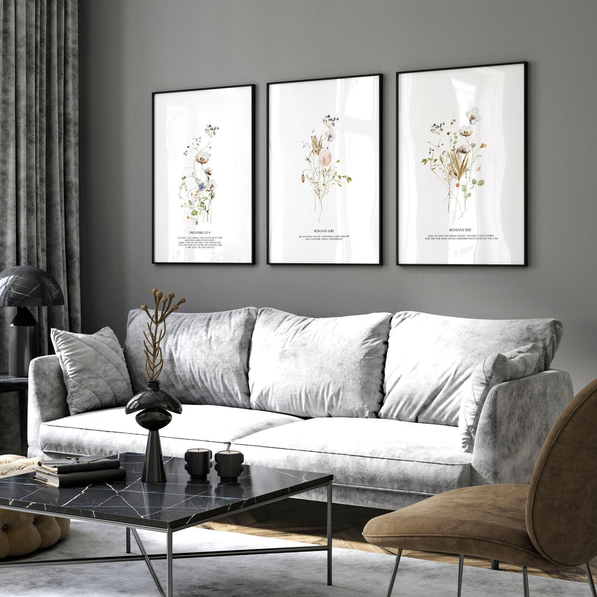 Prints for Hallway – Set of 3 Christian Wall Art