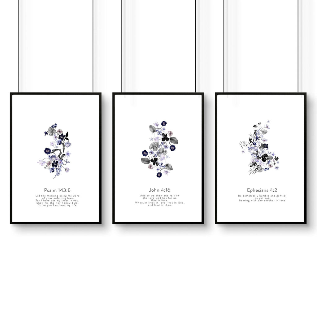 Christian Wall Art – Set of 3 Prints