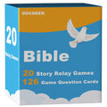 Docdeer 20 Famous Bible Stories, 126 Bible Quiz Cards for Bible Study, Family Fun & Gifts