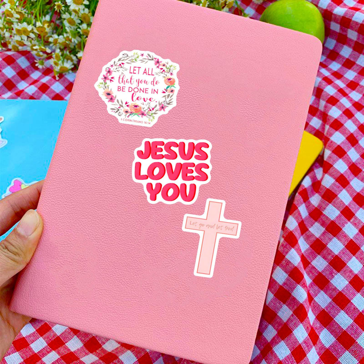 DothRayan 100 Pcs Bible Verse Stickers – Bible Journaling & Water Bottle Decor